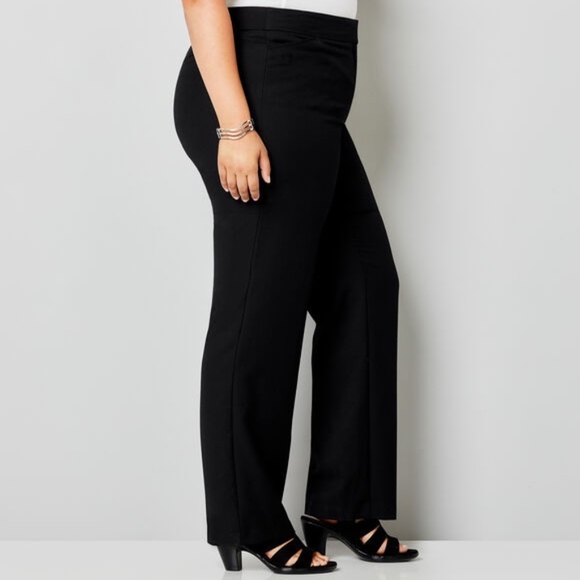 Avenue Cool Hand Straight Leg Black Trouser NWT - Picture 2 of 4